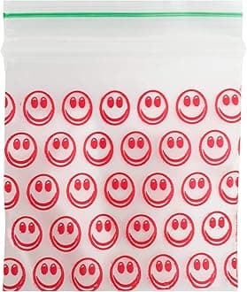 Pack of 500-30 x 30mm Smile Grip Seal Bags Zip Lock Bags Resealable Plastic Bags Baggies