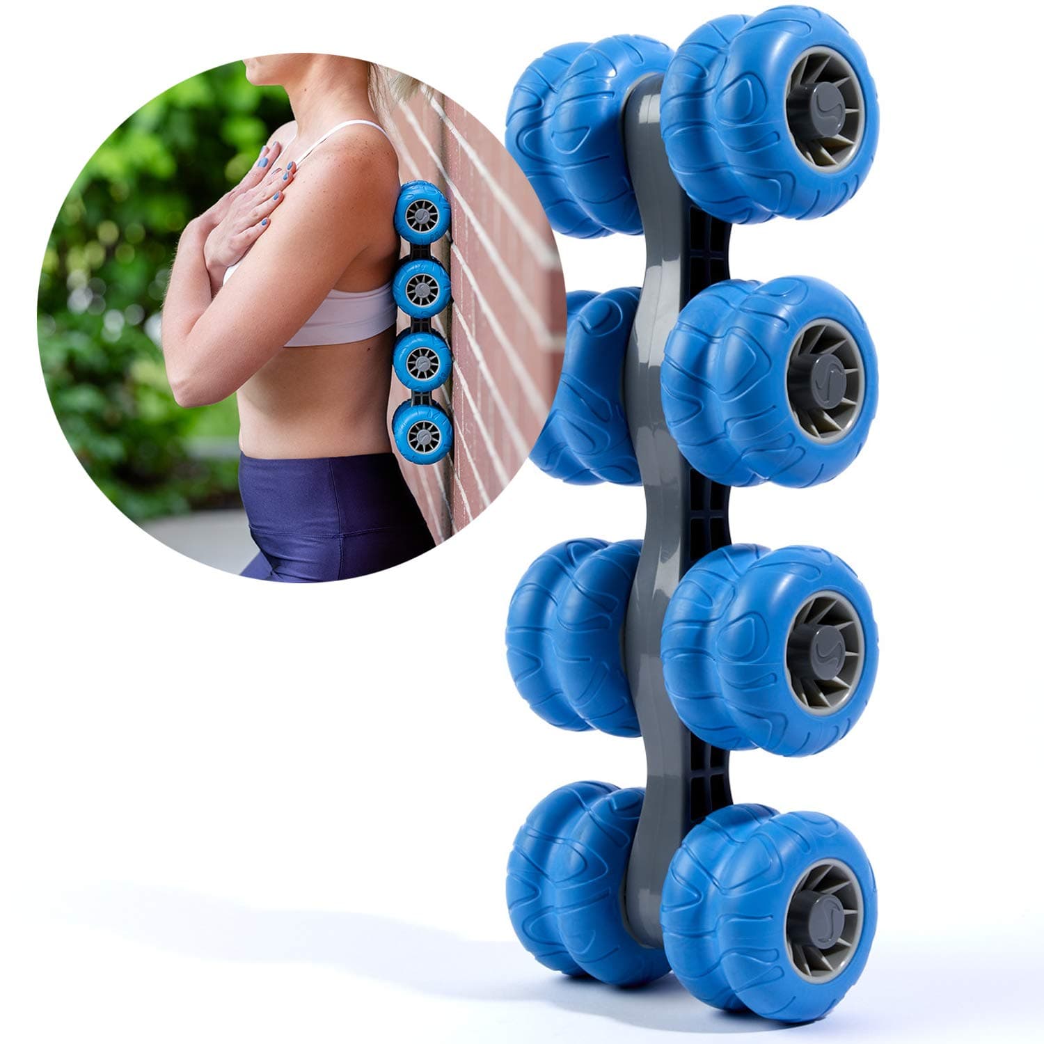 THOREX Back Massager Chiropractor-Approved Back Roller and Body Roller for Muscles Deep Tissue, Heated Body Massager and Self Massage Tool for Pain Relief and Recovery Ideal for Men and Women