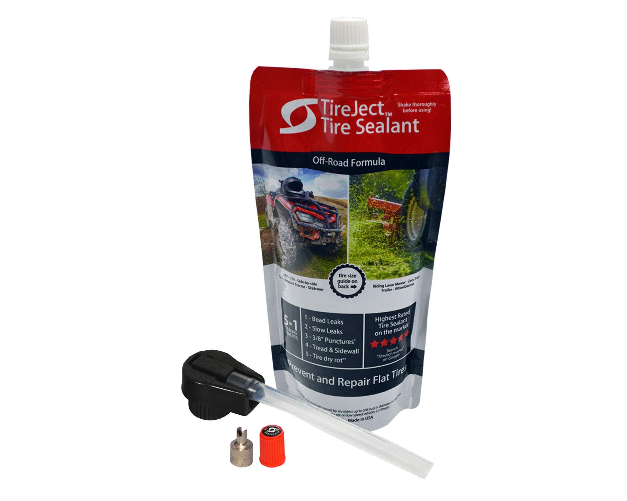 Off-Road Tire Sealant Tire Repair Kit: Lawnmower ATV Golfcart