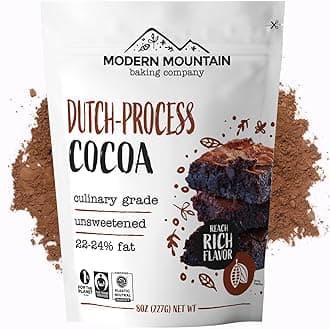 Cocoa Powder (8 oz) Dutch Processed Cocoa Powder, Unsweetened, Extra Rich Cocoa Flavor, 22-24% Fat, Premium Culinary Grade, Non-GMO Sourced, Fair Trade Certified, Perfect Cocoa for Baking and Cooking