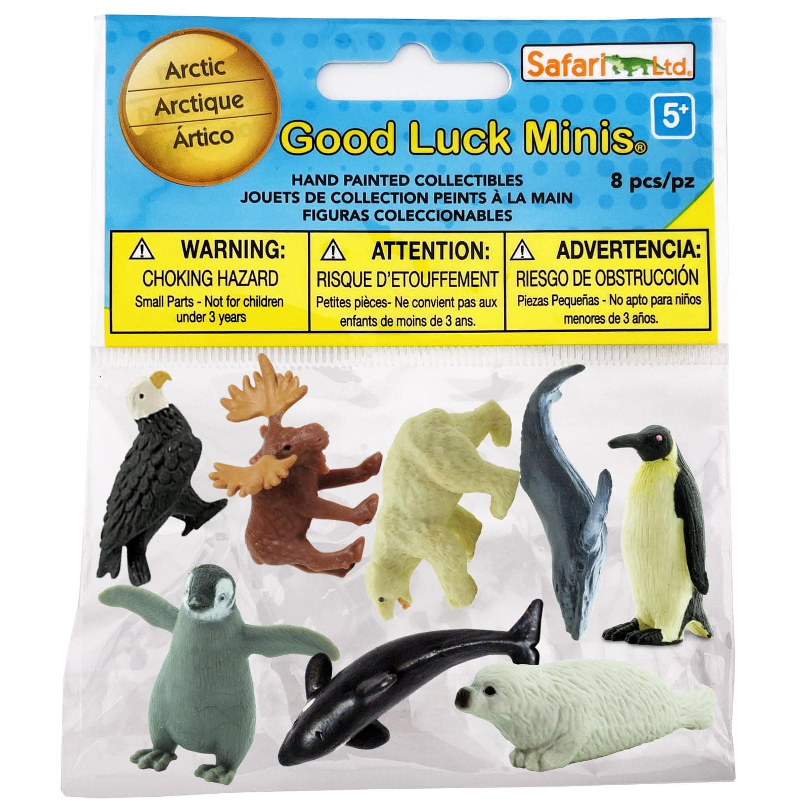 Good Luck Minis Arctic Fun Pack - Mini Figures of Arctic Wildlife - Educational Toy Set for Boys, Girls, and Kids Ages 5+