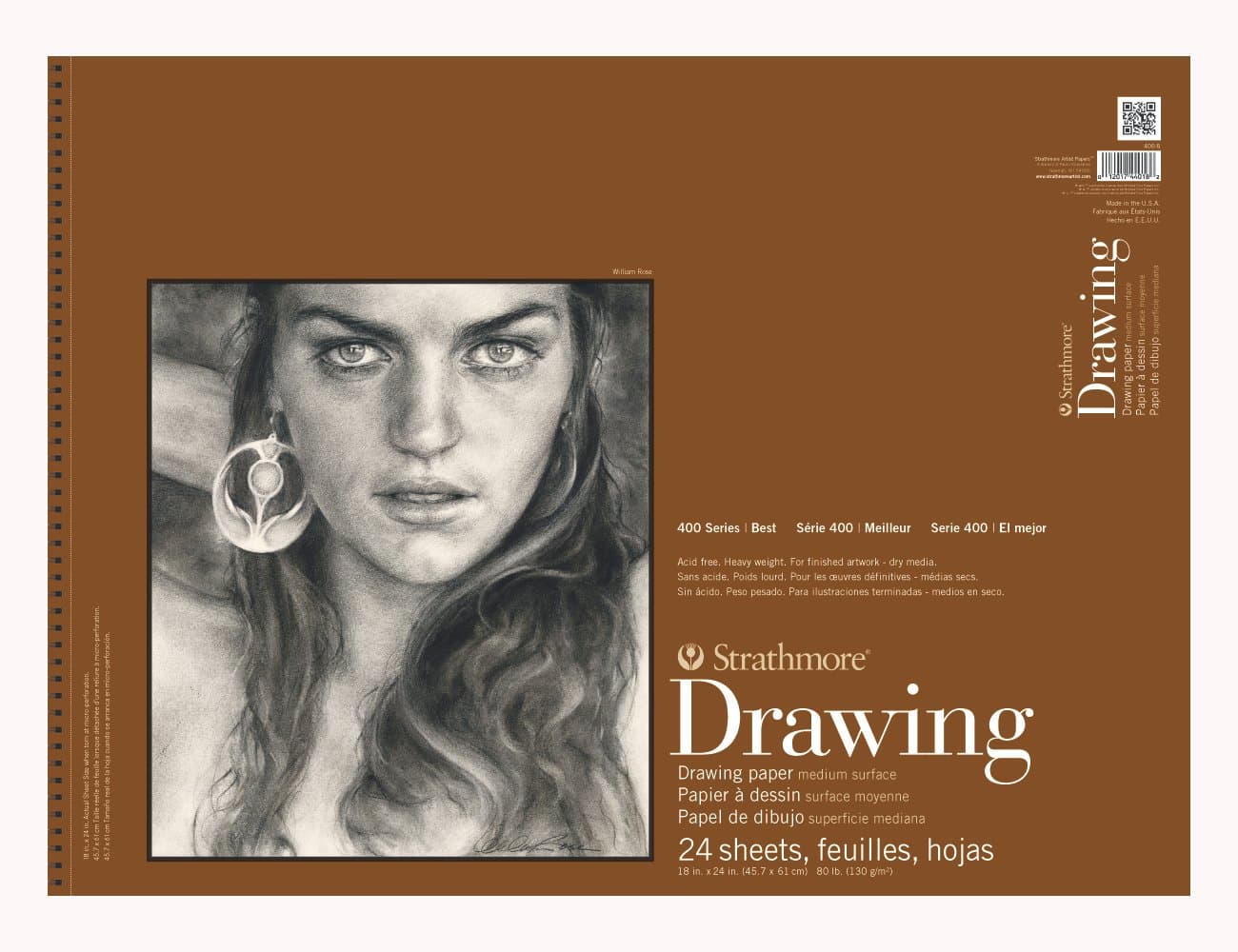 (400-8 400 Series Drawing Pad, 18"x24", 24 Sheets