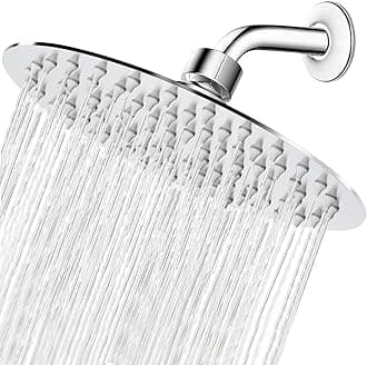 NearMoon Rain Shower Head, Ultra-Thin Design-Pressure Boosting, Awesome Some Experience, High Flow Stainless Steel Rainfall Head (8 Inch,Chrome Finish)