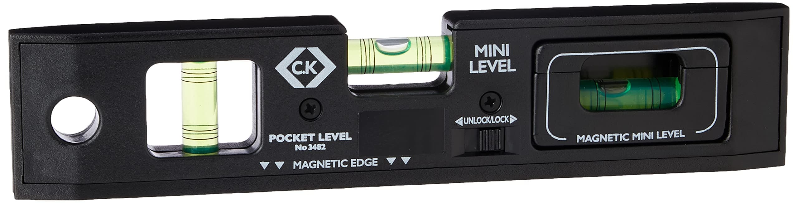 C.K T3482 210mm Pocket Spirit Level, Black