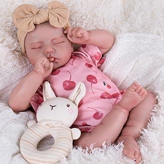 Aori Reborn Baby Doll 20 Inch - Realistic Sleeping Newborn Girl with Handmade Pink Outfit, Lifelike Reborn Doll for Girls Ages 3 for Birthday, Christmas & Collectors