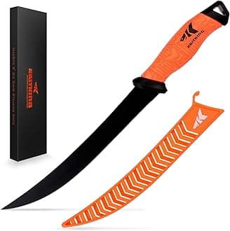 KastKing Speed Demon Pro Fillet Knife - Razor Sharp G4116 German Stainless-Steel Blade, Professional Level Knives for Filleting and Boning, Non-Slip Handles, Includes Protective Sheath
