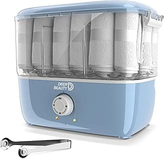 Towel Steamer-Hot Towel Warmer 600 W Tabletop Moist Towel Heater, Holds up to 18 Towels,30 Minute Auto Shut Timer,Professional Salon Equipment Towel Warmer for Facials,Spa,Barbers,Massage (Blue)