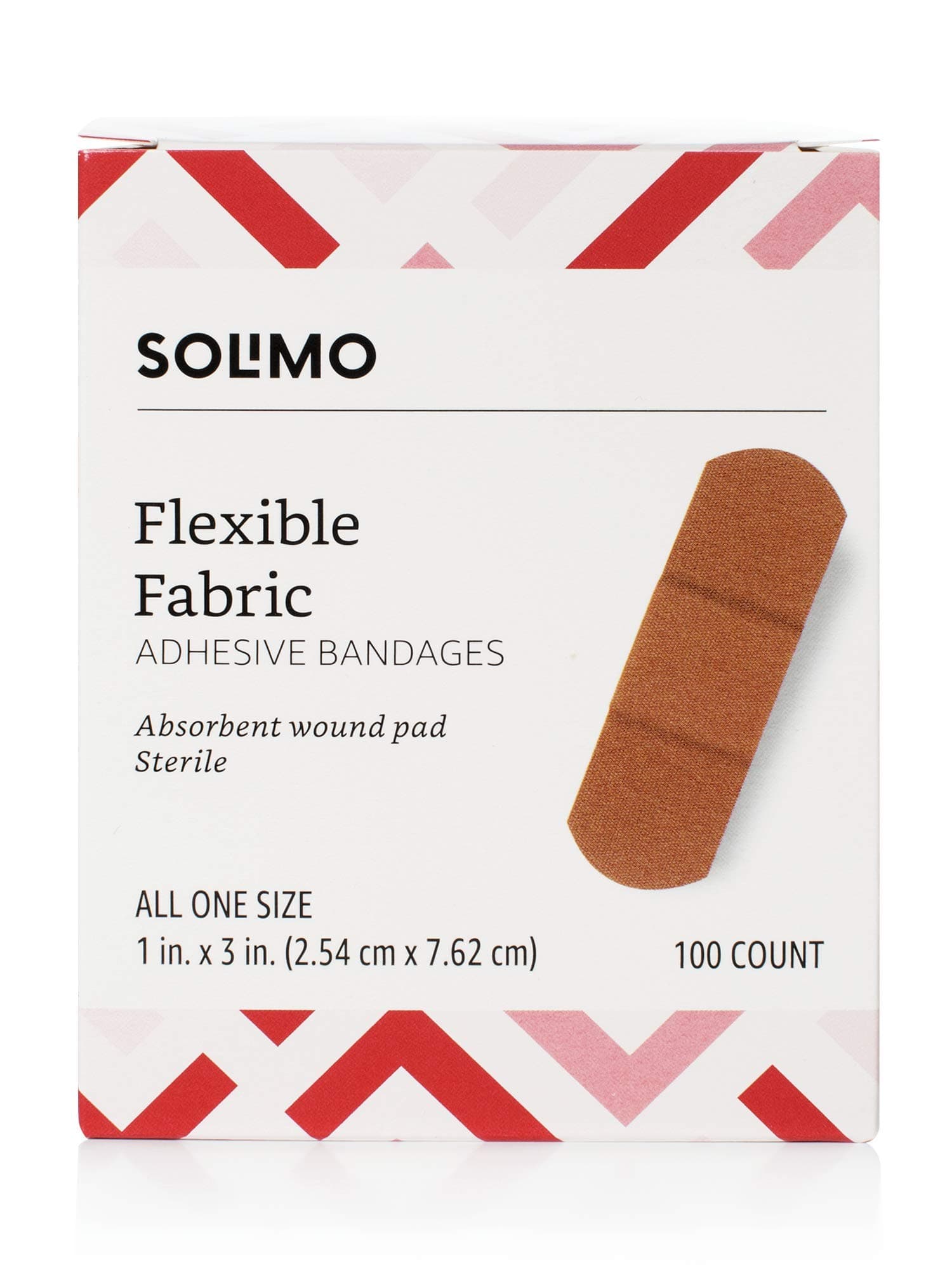 Solimo Flexible Fabric Adhesive Bandages - One Size, 100 count