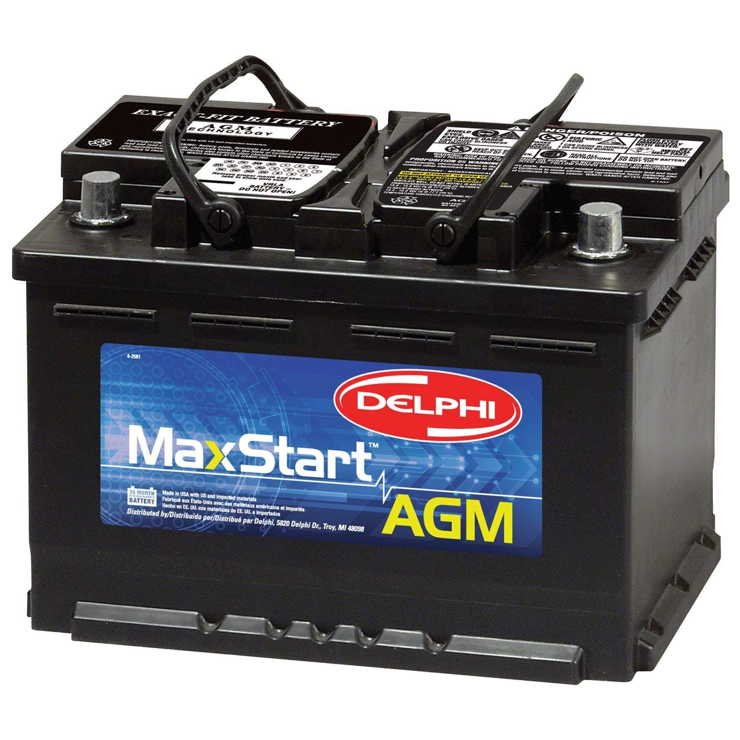 Delphi BU9048 MaxStart AGM Premium Automotive Battery, Group Size 48