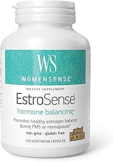 Natural Factors WomenSense EstroSense - Daily Hormonal Balance Support Supplement - Supports Healthy Menstruation & Menopause - Non-GMO Natural Supplement - 120 Vegetarian Capsules (60 Servings)