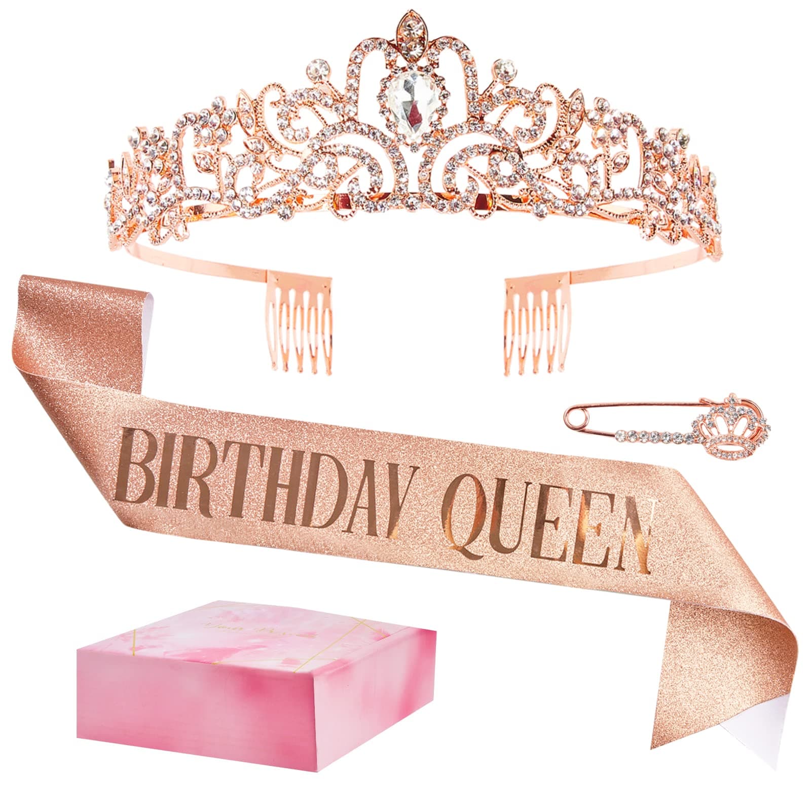 Birthday Tiara and Birthday Queen Sash Set