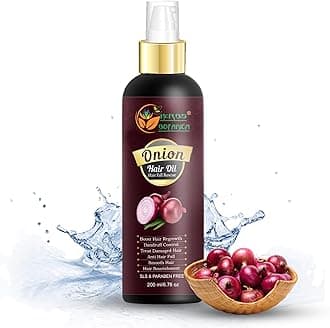 Herbs Botanica Red Onion Hair Oil Onion Seed Oil for Hair Care Healthy Essentials Vitamins Onion Oil, Jojoba, Argan, Tea Tree, Sandalwood, Rose Oils 6.76 fl oz / 200 ml
