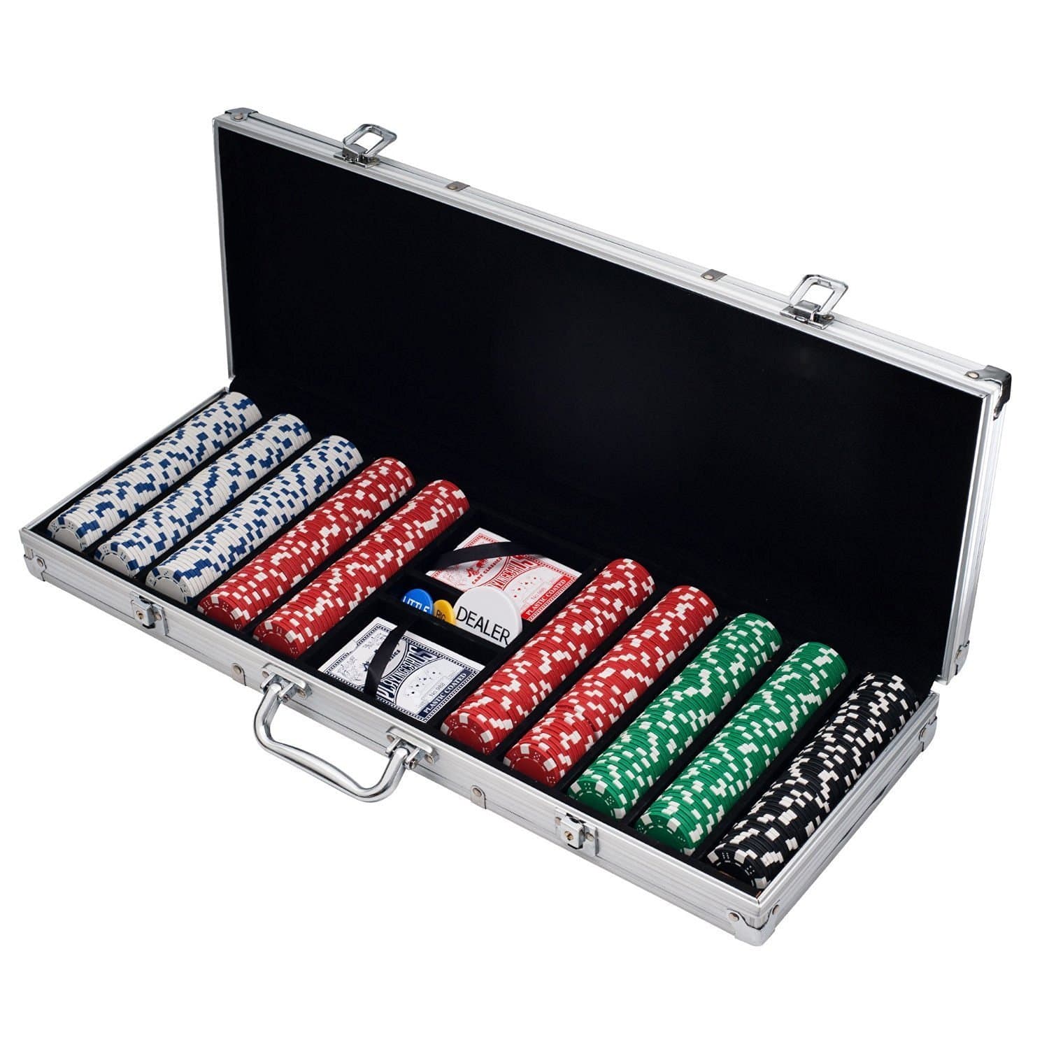 Smart Picks Poker Chip Game Set with Aluminium Carry Case (500 Pieces)