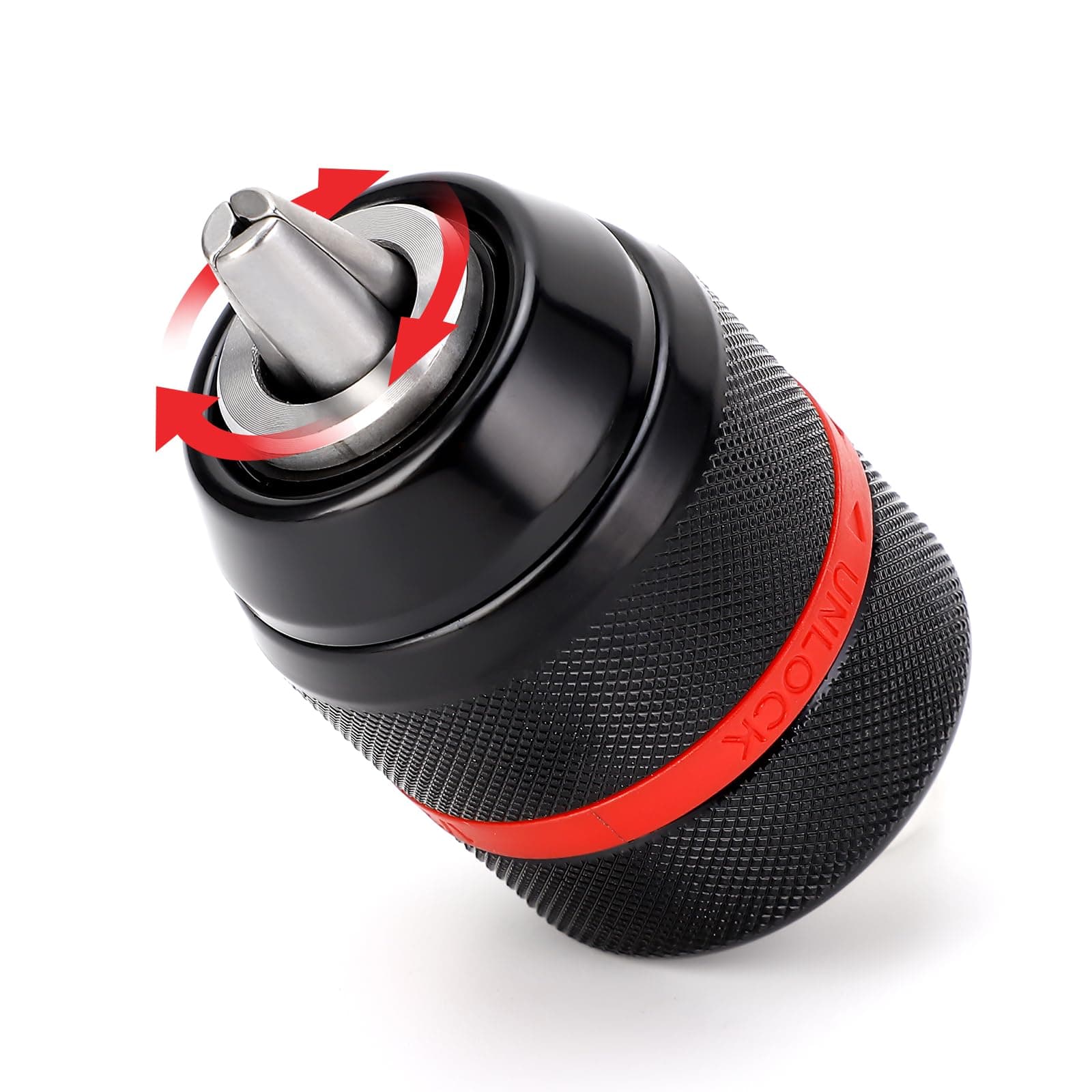 Drill Chuck, 1/2-20UNF Mount 2~13mm Keyless Hand Drill Chuck Adapter Self-Tighten Drill Chuck Converter for Multiple Use