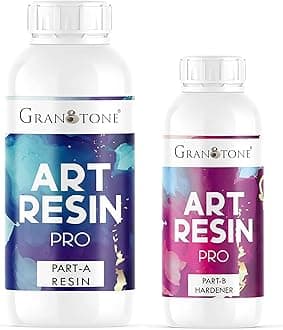 Crystal Clear UV Resistant| Long- Lasting| Smooth Finish| All Surface |Easy to Use |Non-Toxic Epoxy Art Resin Formula (750 GMS)