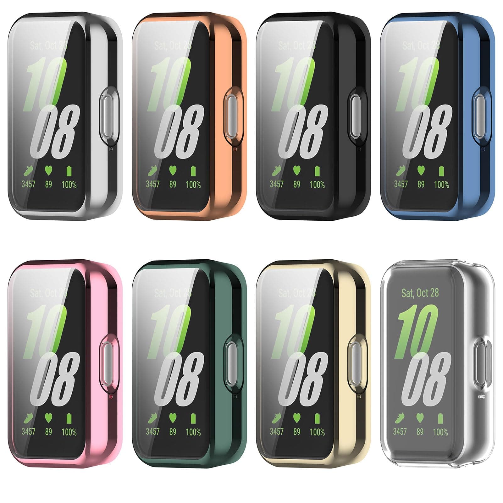 TenCloud 8Pack Screen Protector Compatible with Samsung Galaxy Fit 3 SM-R390 Case (Not for Galaxy Fit2/Galaxy Fit) Smartwatch Scratched Full Protection