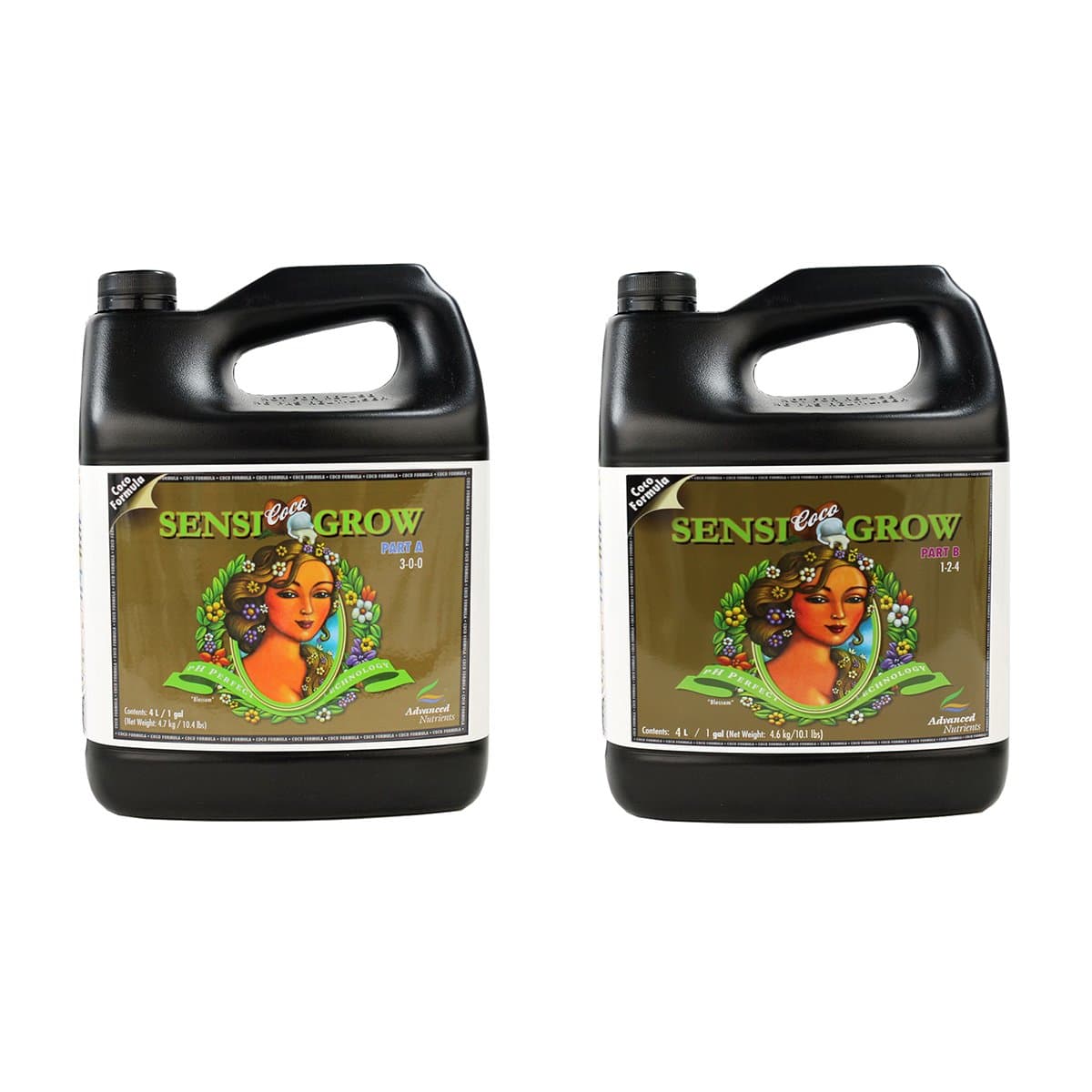 Advanced Nutrients pH Perfect Sensi Grow Coco Part A+B Soil Amendments, 4 L
