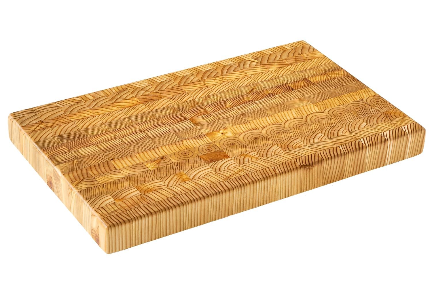 Larch Wood Canada End Grain Small Cutting Board, Standard Line, Handcrafted for Professional Chefs & Home Cooking, 17-3/4" x 11" x 1-1/2"