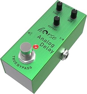 Delay Pedal, Horse Electric Guitar Effects Pedals Mini Single Type DC 9V True Bypass (Light Green)