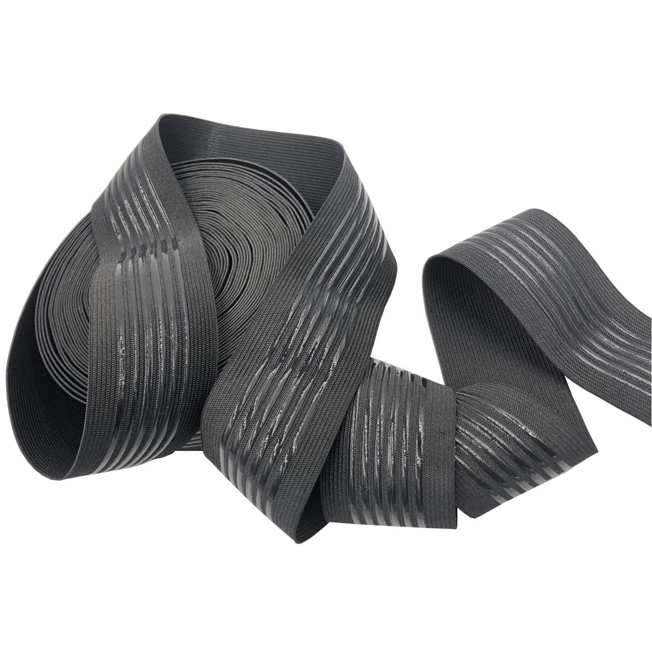 Stretchy Elastic Band Silicone Backed Gripper Elastic Webbing Non-Slip Elastic Ribbon - 5 Yards per roll (50mm)