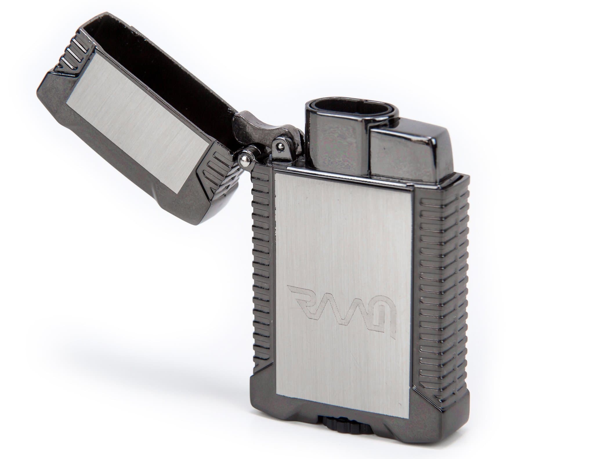 Double Jet Flame Lighter | Flip Top | Refillable Butane | Gun Metal - by RAAM