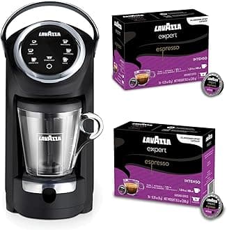 Classy Plus Coffee Maker – 72 Count Intenso Espresso Capsules – Dual Brew Espresso & Lungo Machine Compatible Expert Capsules