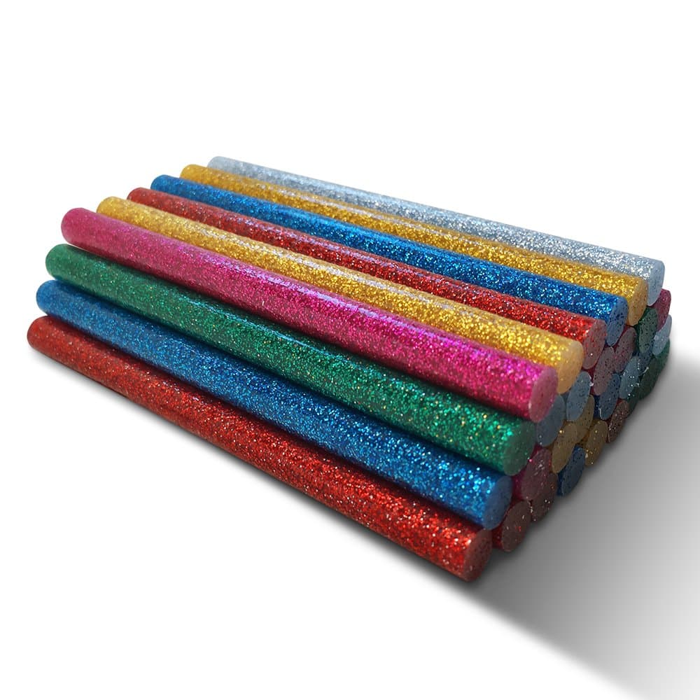 Amdai Hot Glue Glitter Stick Assortment (30 Pack) - 7mm x 100mm