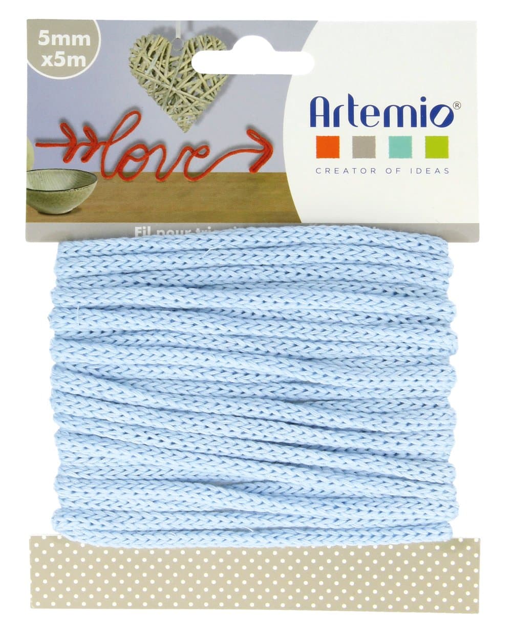 Knitting Yarn 5 mm x 5 m - Light Blue