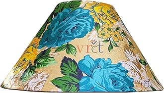 10" Round Plain White Green Flower Lamp Shade for Table