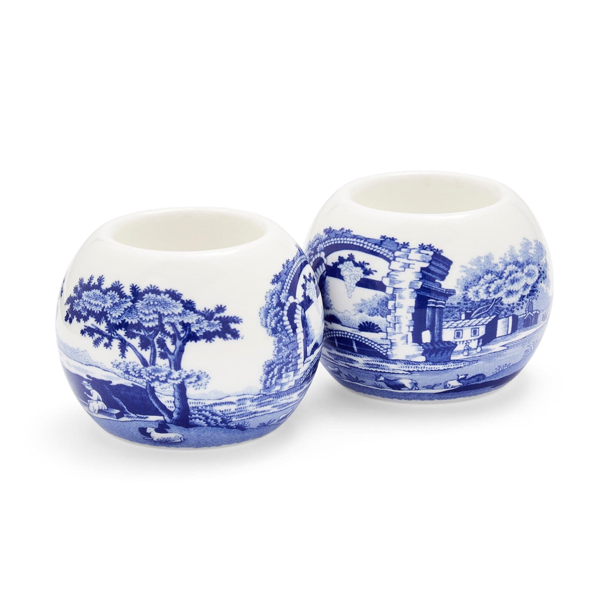 Blue Italian Tealight Holders - Set of 2
