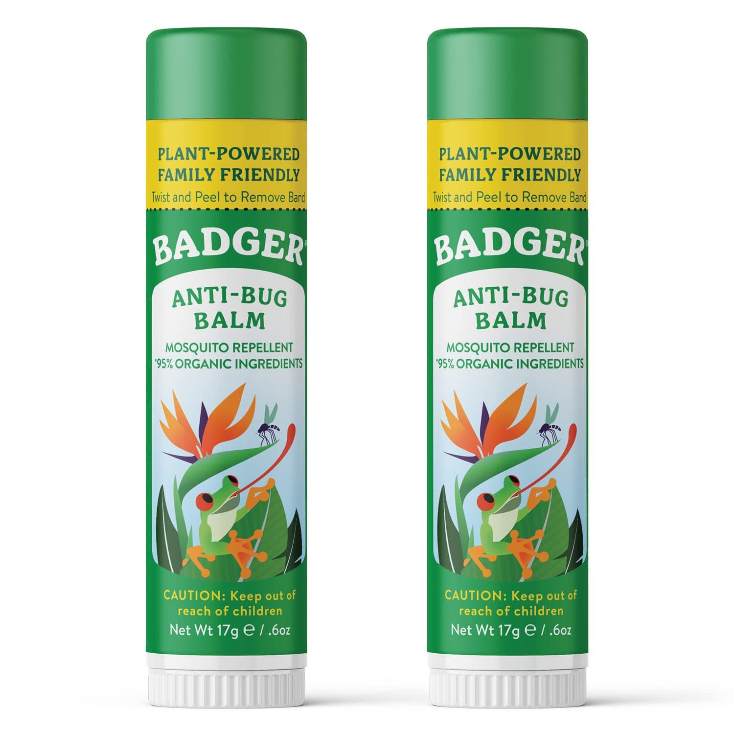 Bug Repellent, Easy to Use Travel Stick, DEET-Free Mosquito Repellent & Insect Protection, Certified Organic Essential Oil Balm