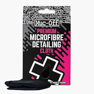 Muc-Off Microfiber Detailing Cloth - Compact Cleaning Cloth for Bicycle and Motorcycle Care - Polishing Cloth for Helmets, Visors and Goggles, Black