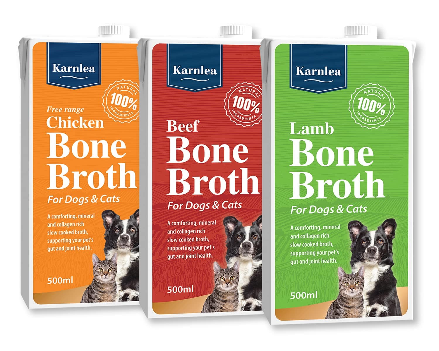 Karnlea Pets Bone Broth Variety Pack - 3x 500ml