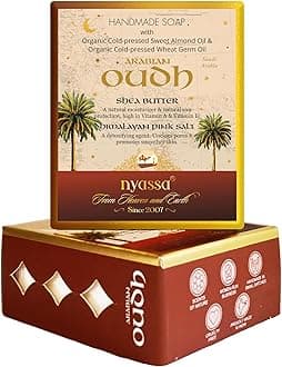 Premium Arabian Oudh Handmade Natural Bathing Soap-150grm | Shea Butter, Organic Sweet Almond Oil | Oud Fragrance | Moisturizer | Smooth & Soft Skin | All Skin Type 150gm