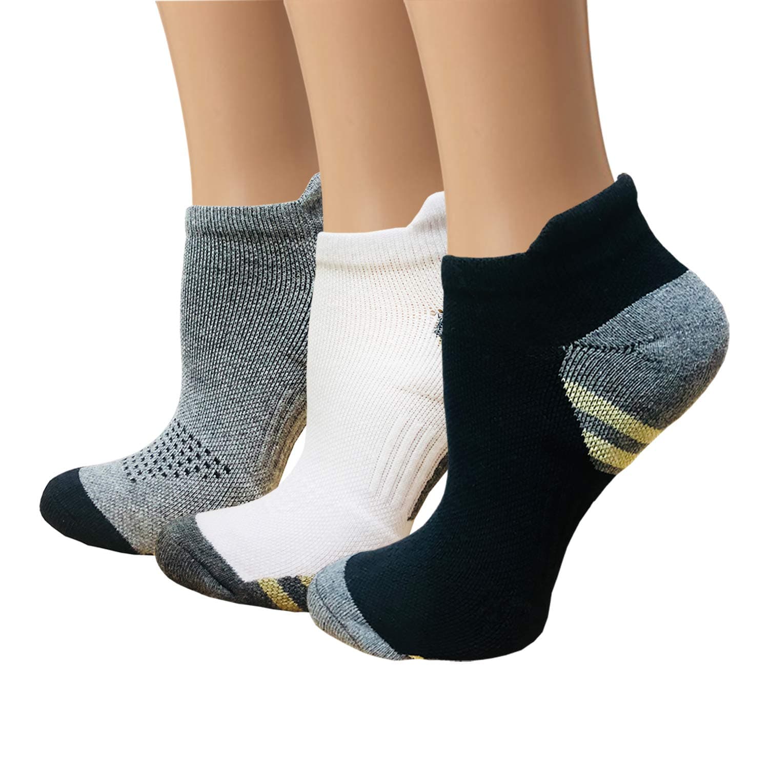 Copper Compression Socks Women and Men 6 Pairs - Circulation Arch Support Plantar Fasciitis Running Ankle Socks