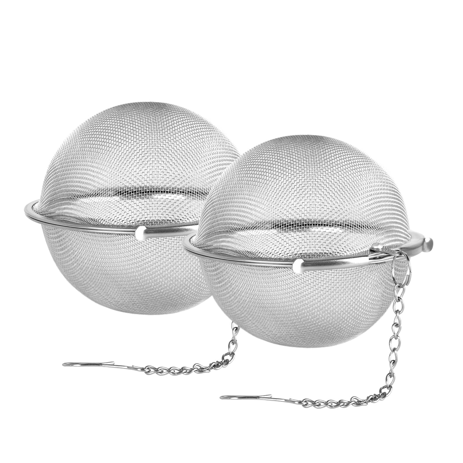 Fu Store 2pcs Stainless Steel Mesh Tea Ball 3.5 inches Tea Strainers Teas Infuser Strainer Filters for Teas