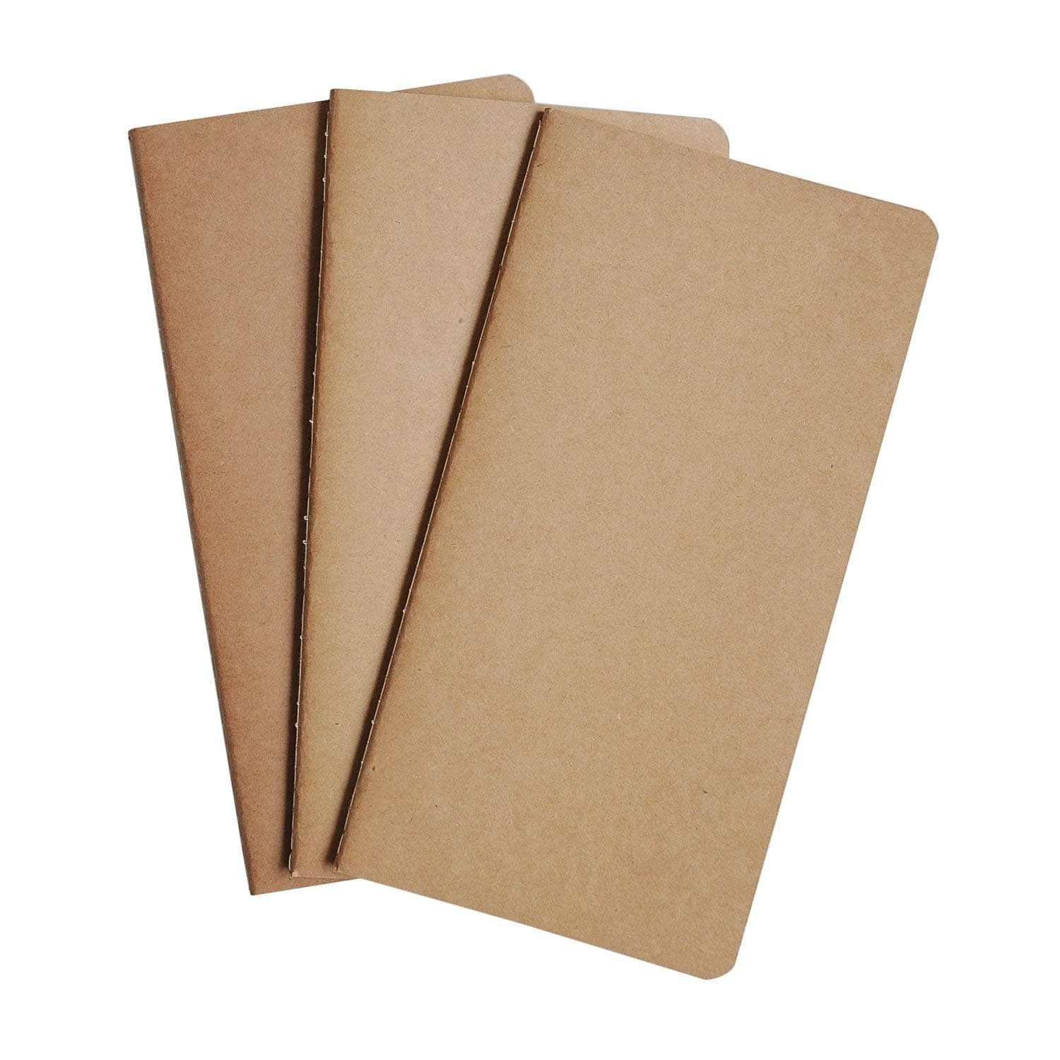 WANDERINGS A6 Lined Travelers Notebook Inserts - Inserts for A6 Travel Journal - Set of 3 Journal Refills For Leather Travel Journals Memos Writing Diaries 10.5x15cm (A6)