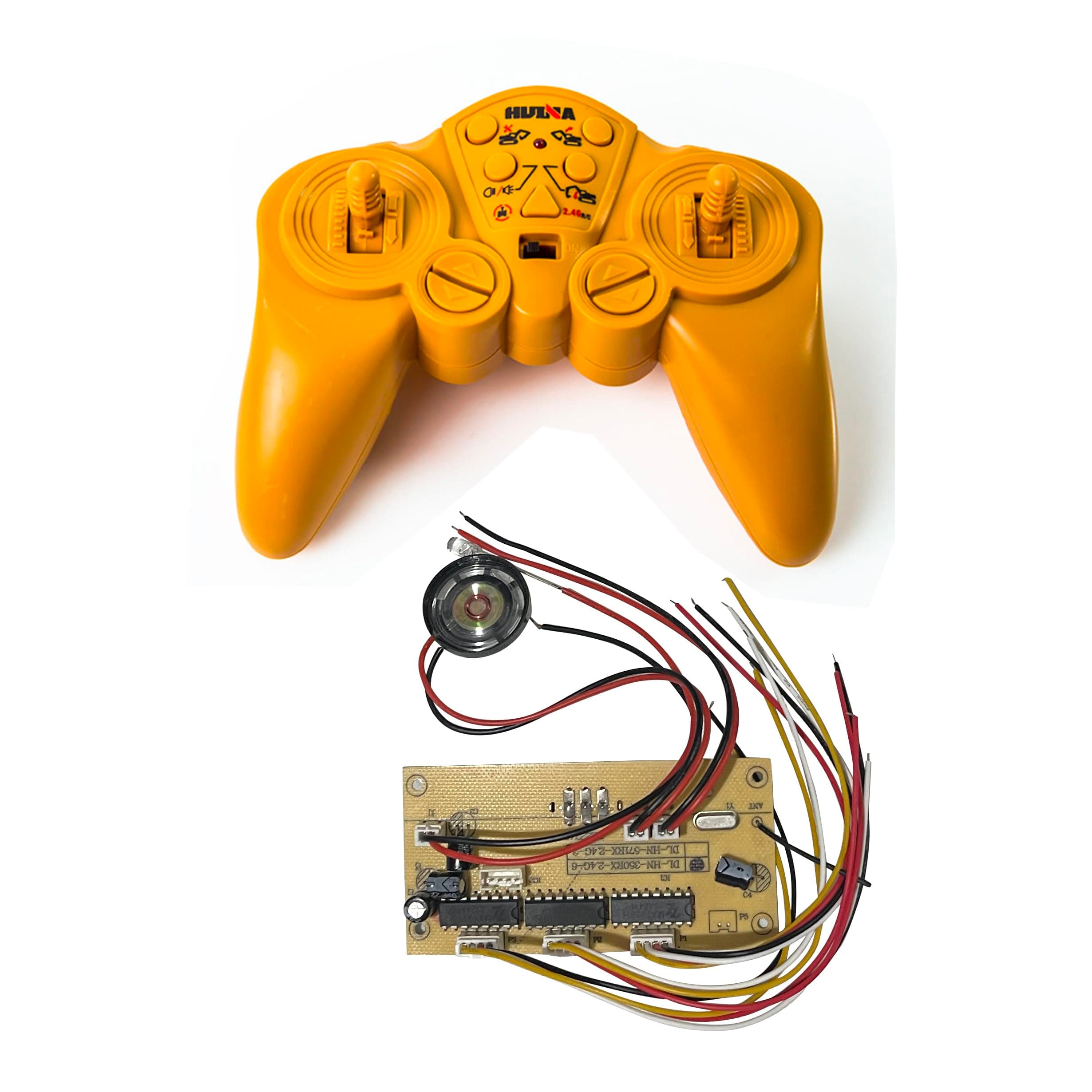 SHENGLE2.4G Remote Control and Receiver for RC Excavator Toy, Remote Transmitter Controller Circuit Board Accessories for Engineering Vehicle Construction Tractor Parts