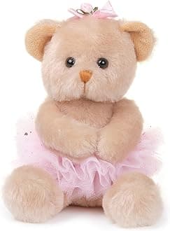 Bearington Collection Ballerina Stuffed Animal - Ballet Doll - Dance Recital Gifts for Girls - Bear Bella - 6"