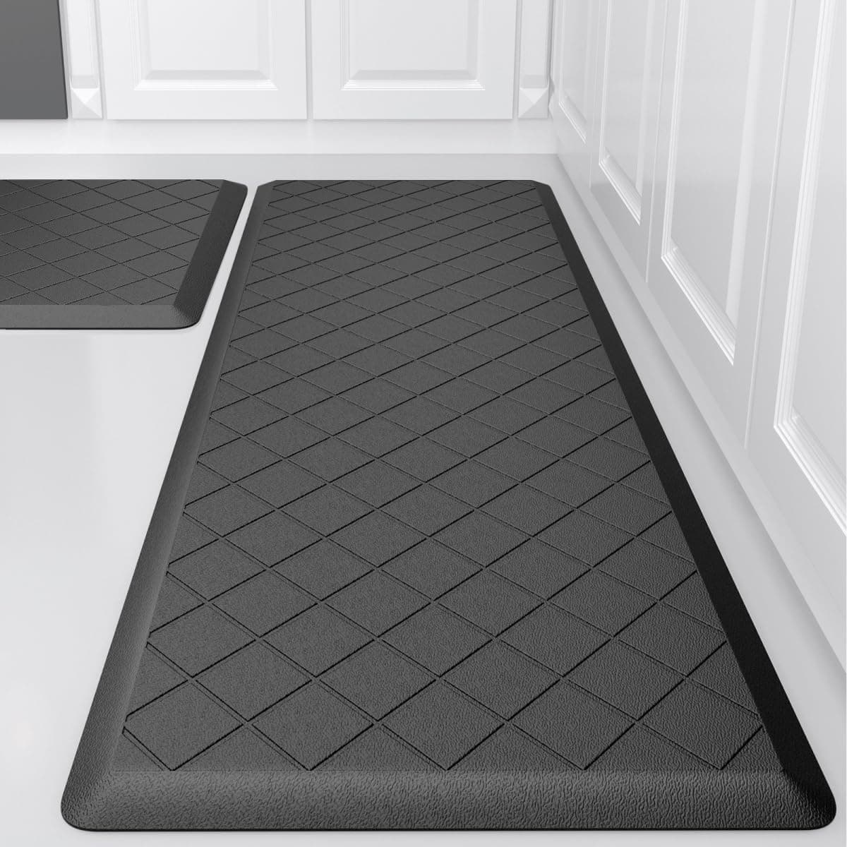 Cushioned Kitchen Mat 2 PCS, Anti Fatigue Kitchen Rugs