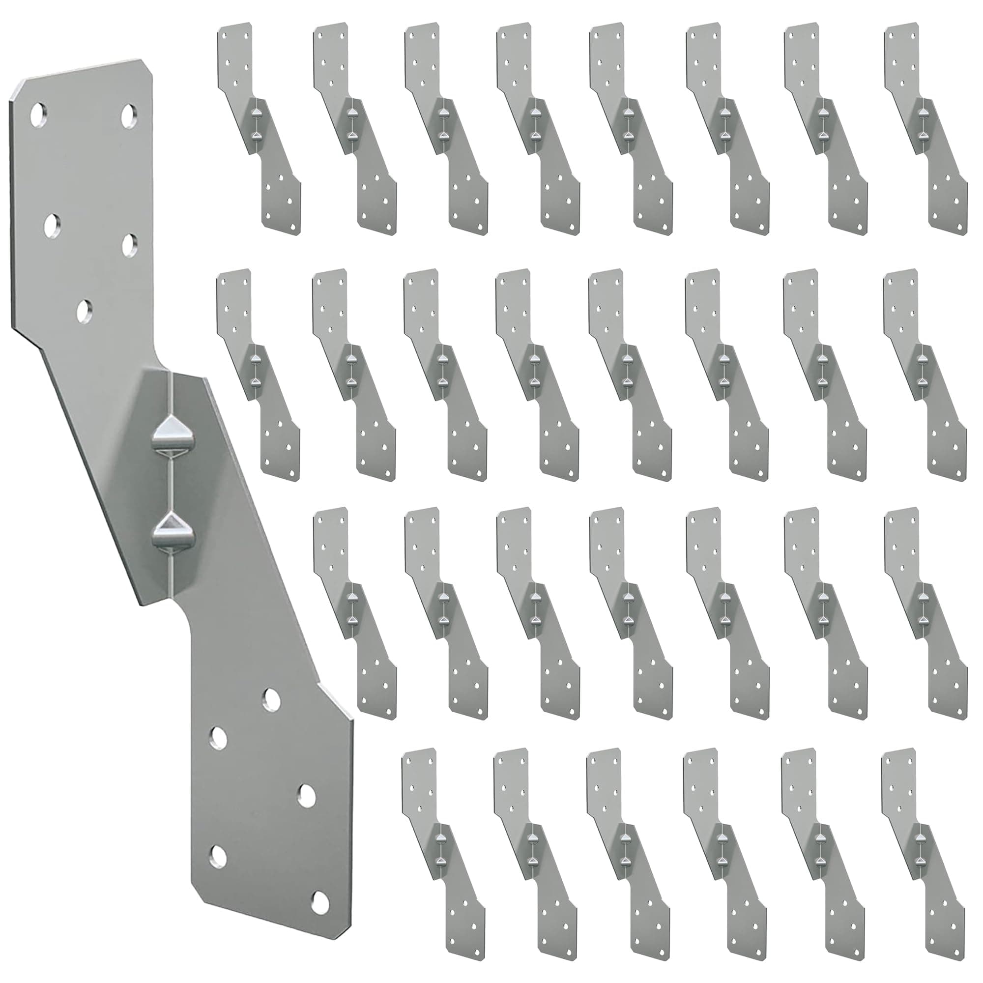 Strong Tie Brackets H2.5A 18-Gauge Galvanized Hurricane Tie 25ct Heavy Duty Hurricane Straps (30pcs Left Tie)