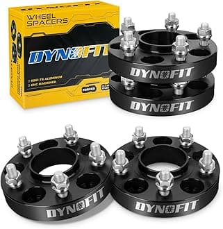 dynofit 5x4.5 Wheel Spacers for 300ZX 350Z 370Z Altima Leopard G35 G37 FX35 S14 and More, 4Pcs 25mm 5x114.3 Hubcentric Forged Wheels Spacer 66.1mm Hub Bore M12x1.25 for 5 Lug Rims