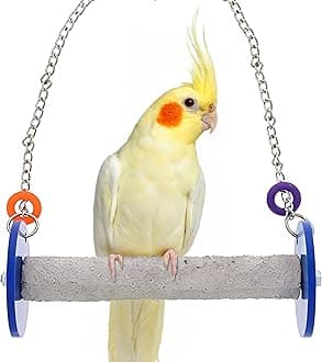Sweet Feet and Beak (blue, s) - Roll Swing Perch for Birds, Keeps Nails & in Top Condition Stimulate Leg Muscles - Safe & Non-Toxic, For Cages- X-Small, Blue