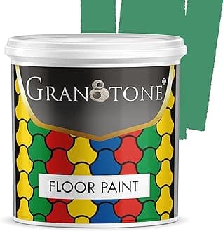 GRANOTONE Floor Paint 1 Litre Dark Green Colour Polyurethane and Acrylic Polymer Based Concrete Sealer Anti Slip Thick and Durable for Cement Floor and Tiles Made in India