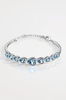 Shining Diva Fashion Platinum Plated Austrian Crystal Stylish Bracelet for Women and Girls