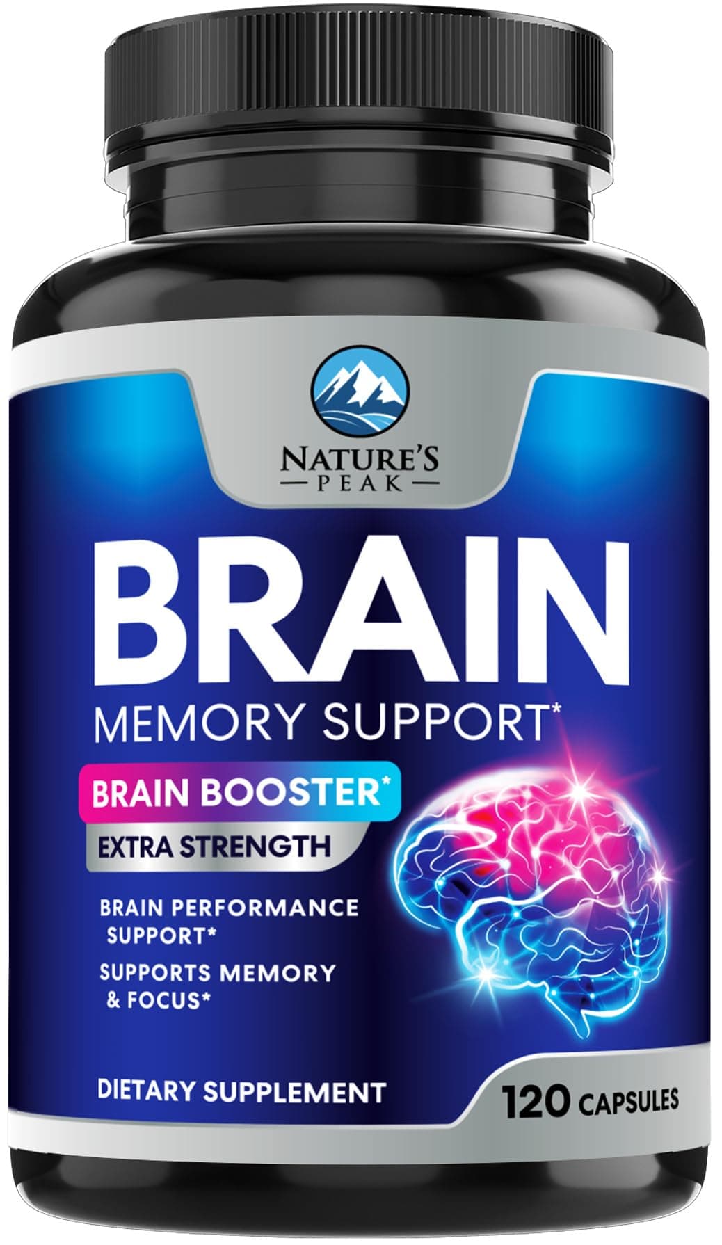 Brain Memory Supplement - 3X Strength Nootropics for Concentration, Clarity & Focus Support - Brain Health Cognitive Vitamins with Bacopa, Phosphatidylserine & DMAE, Brain Booster Pills, 120 Capsules