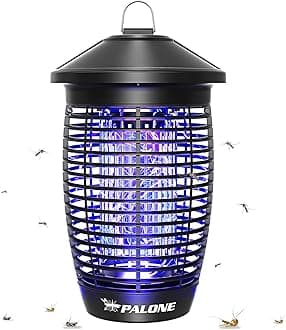 PALONE 4500V 20W UV Electric Insect Killer Lamp - Effective Insect Repellent - 100 m² Range for Indoor and Outdoor Use