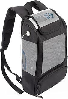 Portable Oxygen Concentrator Backpack - Breathable Mesh Oxygen Machine Carrier Rucksack Heavy Duty Oxford Cloth Travel Carrying Bag for Inogen One G3 G4 G5 Philips OxyGo Caire(Black)