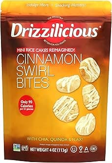 Cinnamon Mini Rice Cakes with White Chocolaty Drizzle 113g