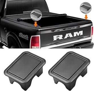 Ram 1500 Stake Pocket Covers, Rear Truck Bed Rail Stake Pocket Cover Compatible with Dodge Ram 2019-2024 2025 2026(Set of 2)